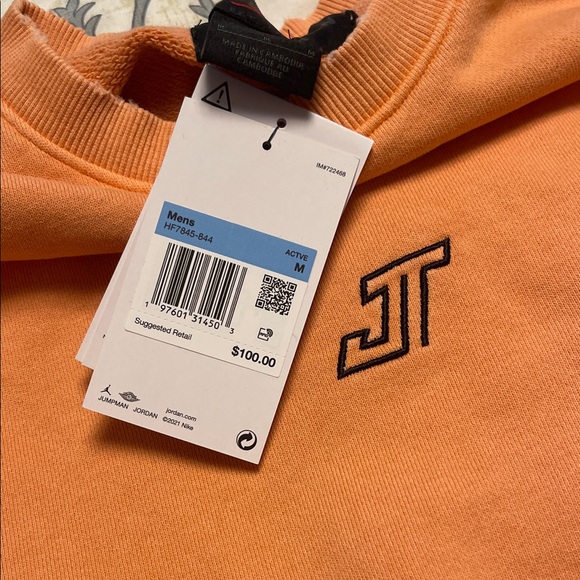 Jordan Men's Vibrant Orange Crewneck Sweater